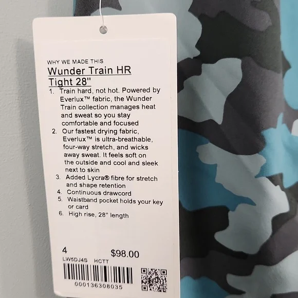 Lululemon Wunder Train High-Rise Tight 28” Everlux Camo — NWT - Picture 3 of 7